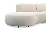 Corner sofa fully organic cream boucle Sophie - right 