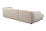 Corner sofa with organic shape crème curly Sophie - left 