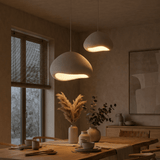 Luxe Hanglamp Wit Ø50 cm en Ø40 – Glasvezel kappen - Eleonora