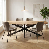 Eettafels - Eettafel Mikkel Eikenhout Deens Ovaal Matrix Frame Groot - Dimehouse