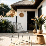 Garden Chair Metal Black Millie
