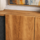 Modern Sideboard Anthracite–Walnut Look Melamine Diana 180 cm
