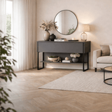 Modern Sideboard Anthracite Luxury 120x80x30 - Black Frame - One Compartment 