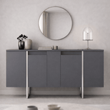 Modern Sideboard Anthracite Luxury 160x80x35 - Silver Frame 