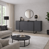 Modern Sideboard Anthracite Luxury 160x80x35 - Black Frame 