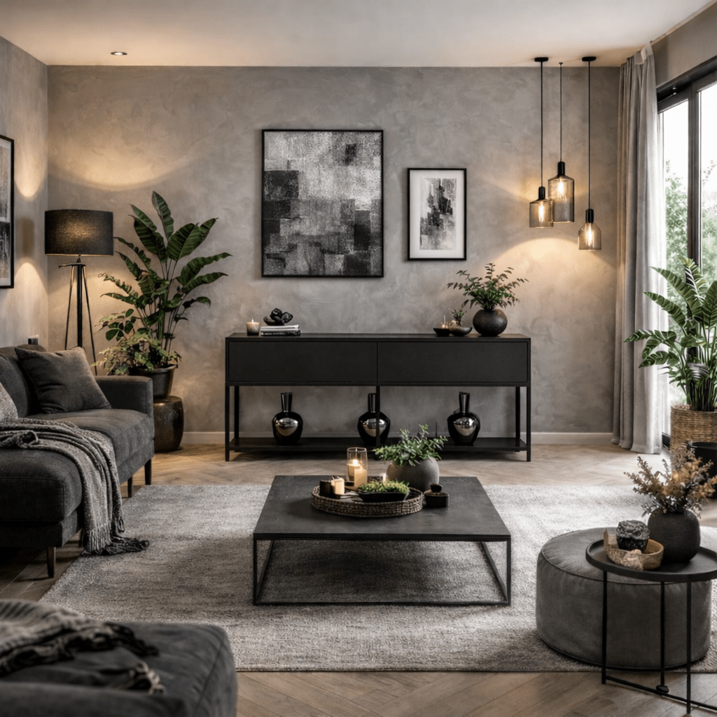 Modern Dresser Black Lord 150x30x80 - Two Compartments