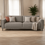Modern 3-seater Taupe Fabric Sofa Aniko 213x90x78 cm 