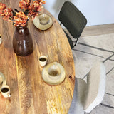 Modern Dining Chair Green Boucle Fabric Sway - Chrome Frame - Without Armrests 