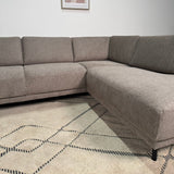 Modern U-Shape Corner Sofa Right Taupe Fabric Aniko 310x197x78 cm 