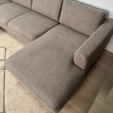 Modern U-Shape Couch Corner Sofa Left Taupe Fabric Aniko 310x197x78 cm 