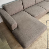 Modern U-Shape Corner Sofa Right Taupe Fabric Aniko 310x197x78 cm 