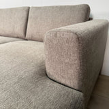 Modern U-Shape Couch Corner Sofa Left Taupe Fabric Aniko 310x197x78 cm 