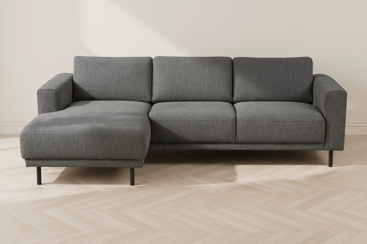 Modern corner sofa with Chaise Longue Anthracite Fabric Aniko left 238x142x78 cm