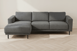 Modern corner sofa with Chaise Longue Anthracite Fabric Aniko left 238x142x78 cm