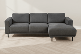 Modern corner sofa with Chaise Longue Anthracite Fabric Aniko right 238x142x78 cm