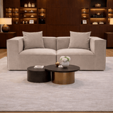 Banken - Modulaire XXL 2 - zits bank Sora 190 cm breed in Beige linnen - Dimehouse