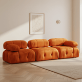 Modular sofa 3-seater Bubble velvet orange