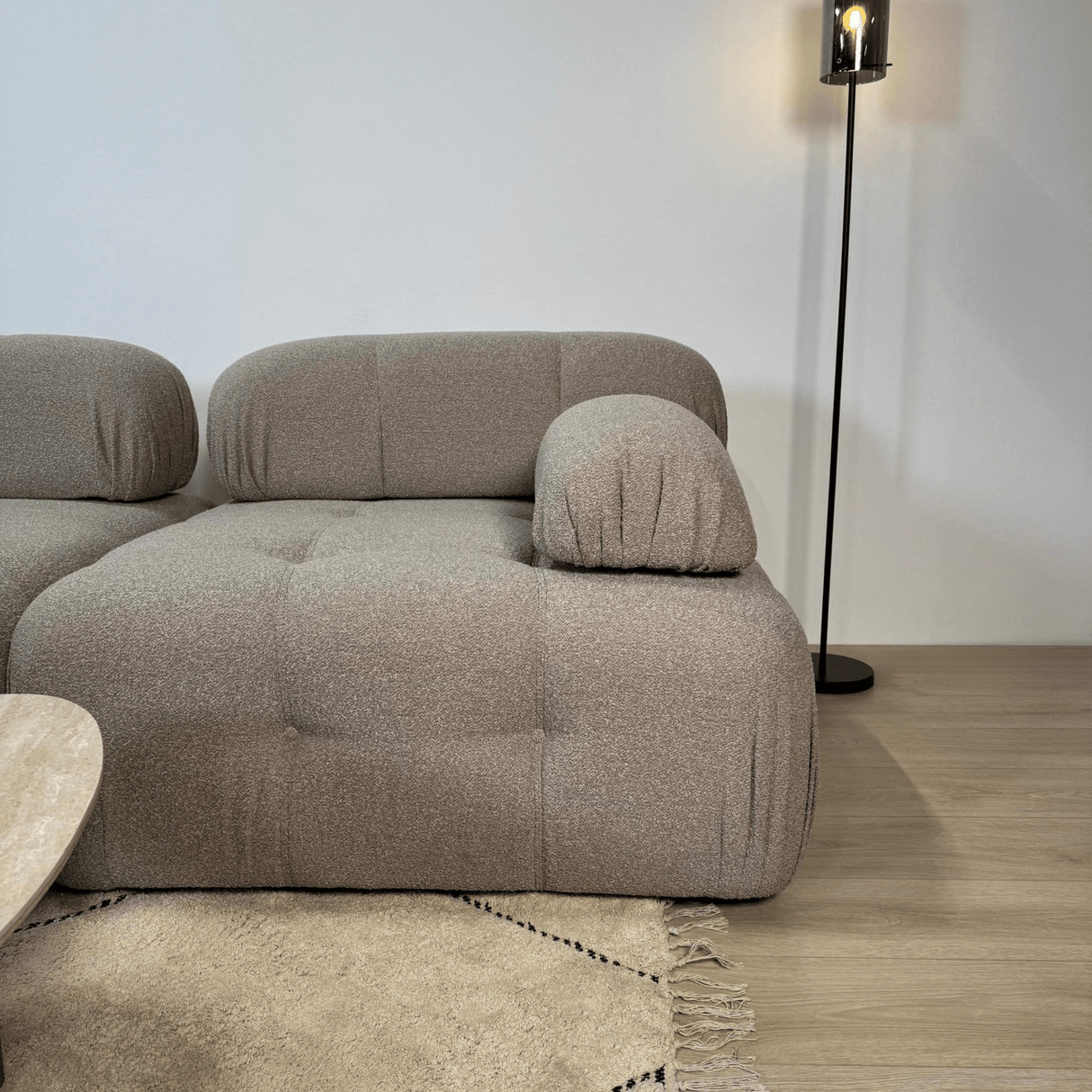 Modular Bank 3-seater with Hocker Doblo Beige