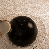 Living room table Sphere Tempered glass Black Bronze 120x70x30 cm Black Bronze Tempered glass 