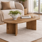 Oval Coffee Table Atlantic Pinewood look Sabla - 119x60 