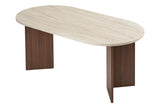 Sablin Dining Table Walnut 180x89.5x75 cm Walnut Melamine 