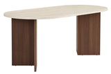 Sablin Dining Table Walnut 180x89.5x75 cm Walnut Melamine 
