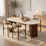 Sablin Dining Table Walnut 180x89.5x75 cm Walnut Melamine 