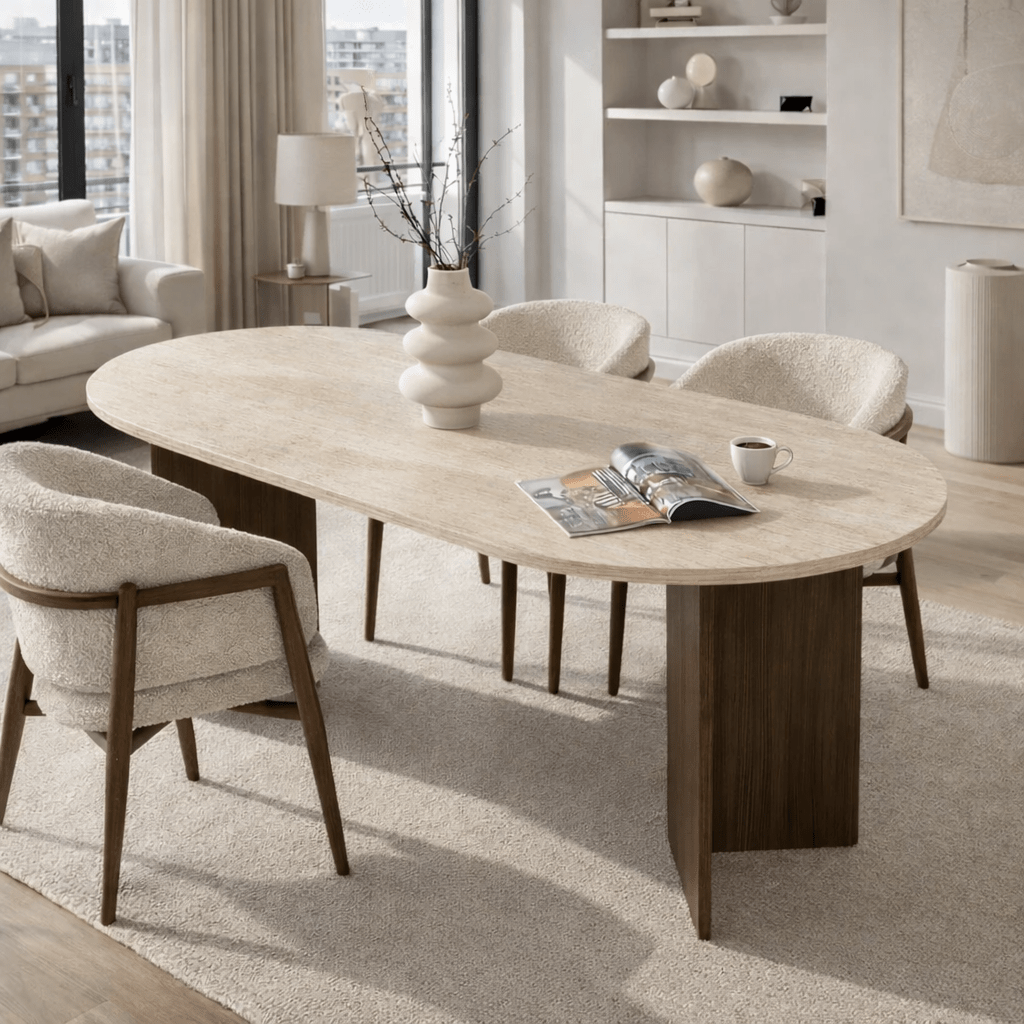 Sablin Dining Table Walnut 180x89.5x75 cm Walnut Melamine 