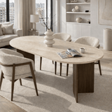 Sablin Dining Table Walnut 180x89.5x75 cm Walnut Melamine 