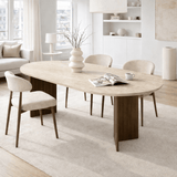 Sablin Dining Table Walnut 180x89.5x75 cm Walnut Melamine 