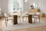 Sablin Dining Table Walnut 180x89.5x75 cm Walnut Melamine 