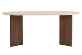 Sablin Dining Table Walnut 180x89.5x75 cm Walnut Melamine 