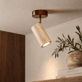 Ceiling lamp spot – Walnut & Travertine - Akari