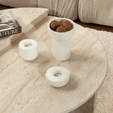 Round Coffee Table Marble Look Melamine 85 cm Orin 
