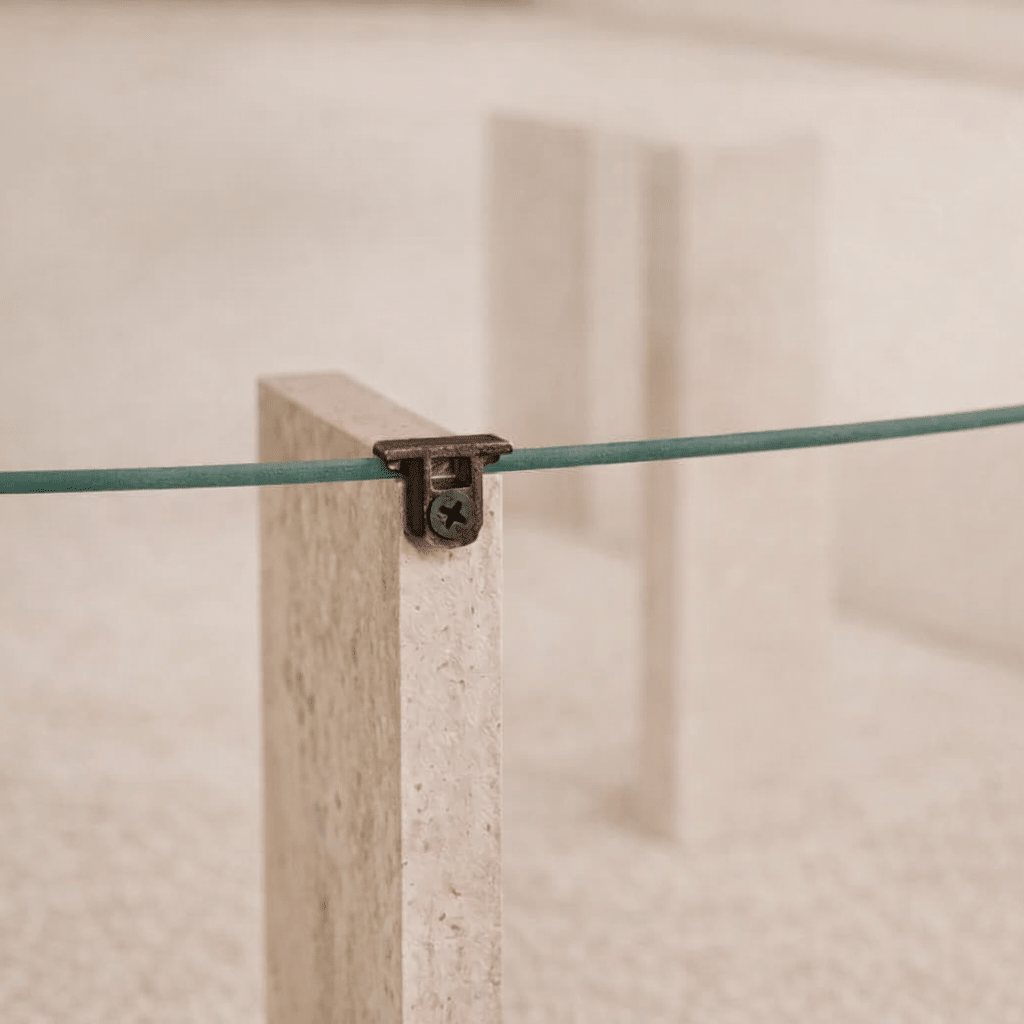 Cairo Coffee Table Round Ø75 cm Travertine - Glass 75x75x40 cm 