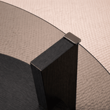 Cairo Coffee Table Round Ø75 cm Black - Smoke Glass 75x75 cm 