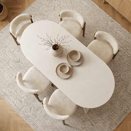 Sablin Dining Table Wood White 180x89.5x75 cm Wood White Melamine 