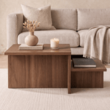 Coffee Table Walnut Melamine Eterna 
