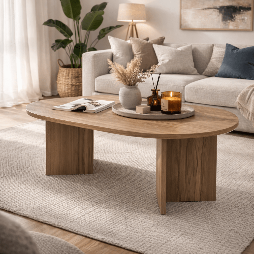Sable Oak Melamine Coffee Table 119x60x40 cm 