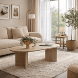 Sapphire Oak Melamine Coffee Table 119x60x40 cm Sable 