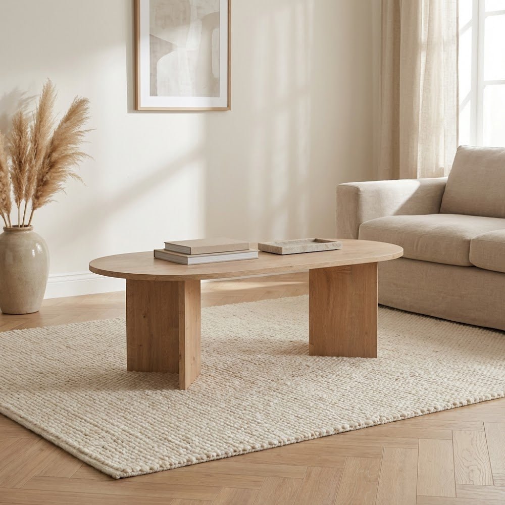 Sapphire Oak Melamine Coffee Table 119x60x40 cm Sable 