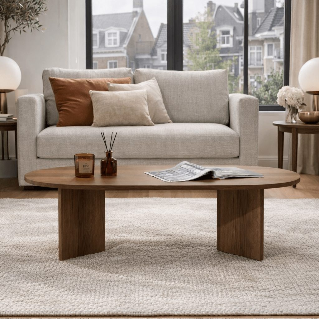 Sable Coffee Table Walnut 119x60 cm Walnut Melamine 