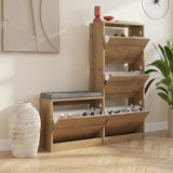 Schoenenkast Dude Naturel Melamine 105x118,5x26 cm sfeerfoto in modern interieur