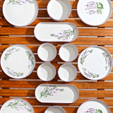 Servies set keramiek - 14 delig -  Lavendel groen - Lavendel