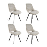 Set of 4 Riviera Rich sandy swivel dining chairs 