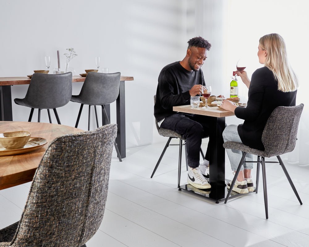 Bistrotafels - Bistrotafel Robin vierkant melamine robson oak - Dimehouse