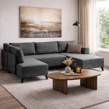 Corner sofa with sleeping function BELEN ANTRACITE