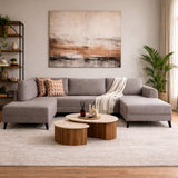 Corner sofa with sleeping function BELEN cream