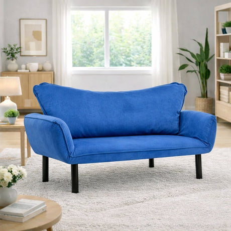 Sofa bed Blue Velvet - two persons - Chatto