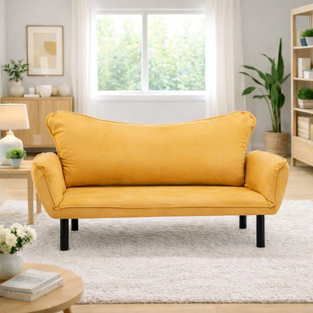 2-seater sofa bed Chatto Mustard